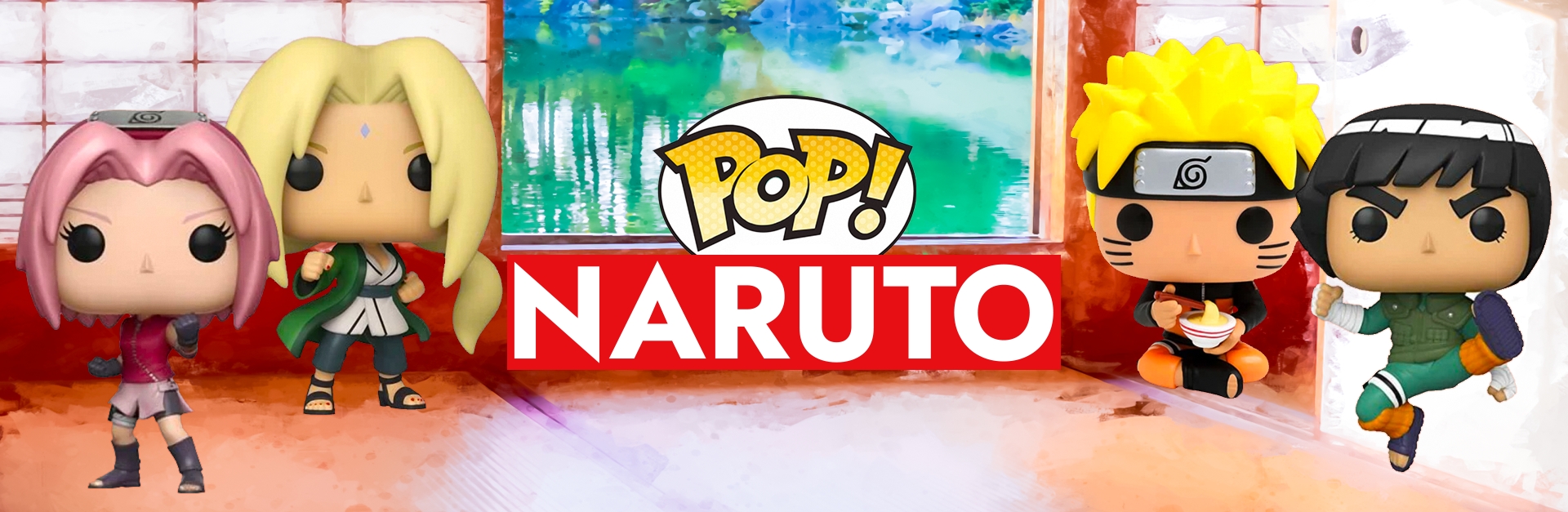 Funko Pop! Anime Naruto - Kiba, Might Guy, Madara, Kotetesu & Izumo Set Of  5