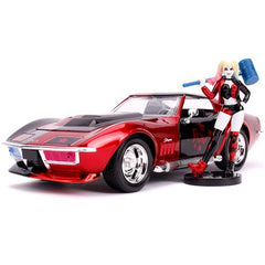 Harley Quinn 1969 Chevy Corvette Stingray The New 52 1:24 Scale Die-Cast Metal Vehicle