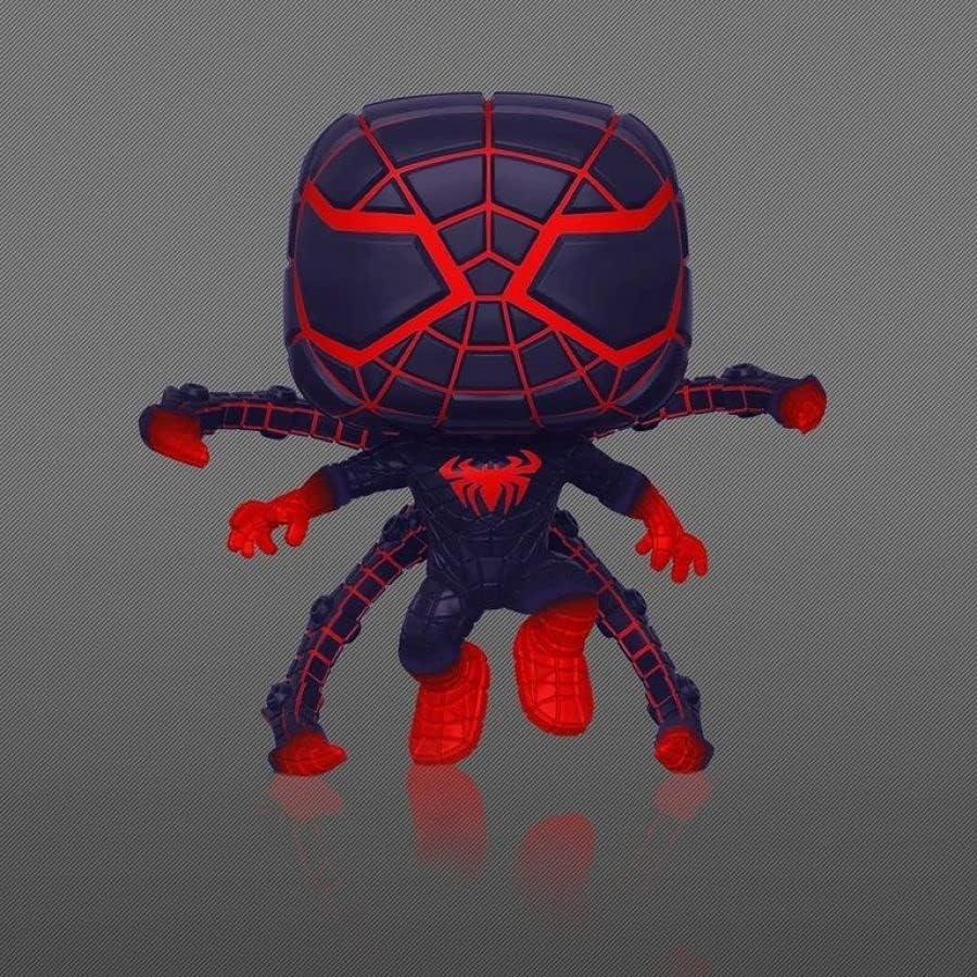 Funko POP! Marvel's Spider-Man #840 - Miles Morales [Programmable Matter Suit Glow in The Dark Levitating Pose] Gamestop Exclusive