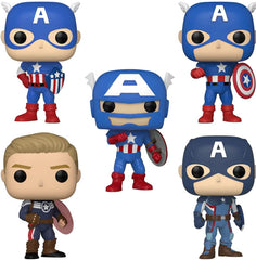 Marvel Funko Pop! Year of The Shield - Captain America Through The Ages 5 Pack Exclusive