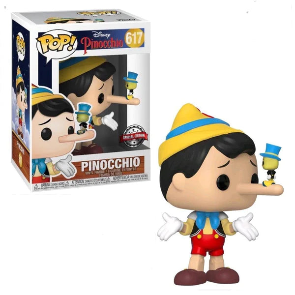 Funko POP! Pinocchio - Pinocchio (Long Nose) with Jiminy Cricket Vinyl Figure #617 Special Edition Exclusive