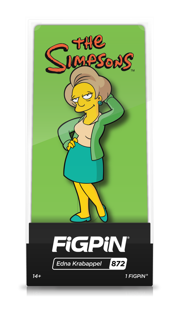 The Simpsons Edna Krabnappel FiGPiN Classic 3-Inch Limited Edition Enamel Pin