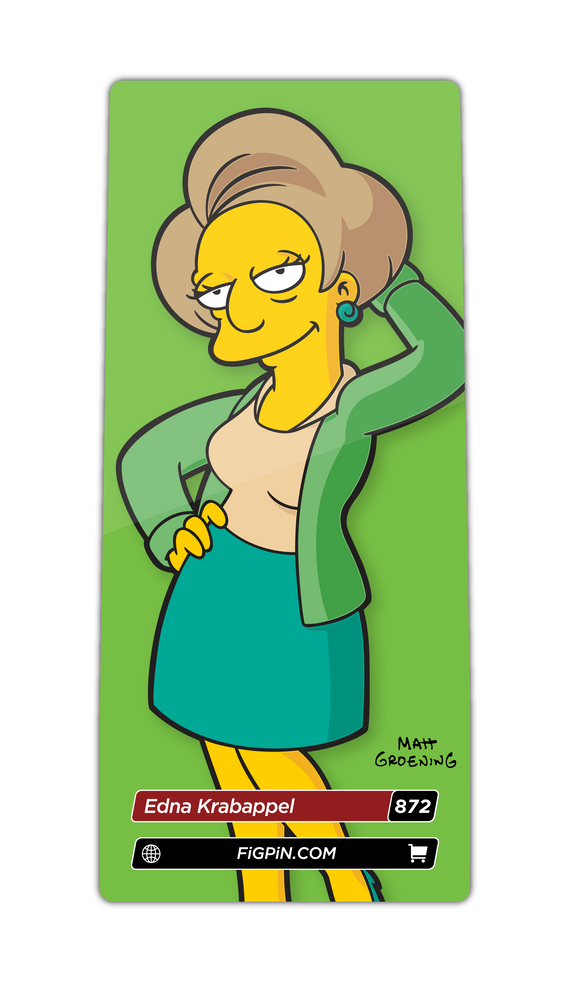 The Simpsons Edna Krabnappel FiGPiN Classic 3-Inch Limited Edition Enamel Pin