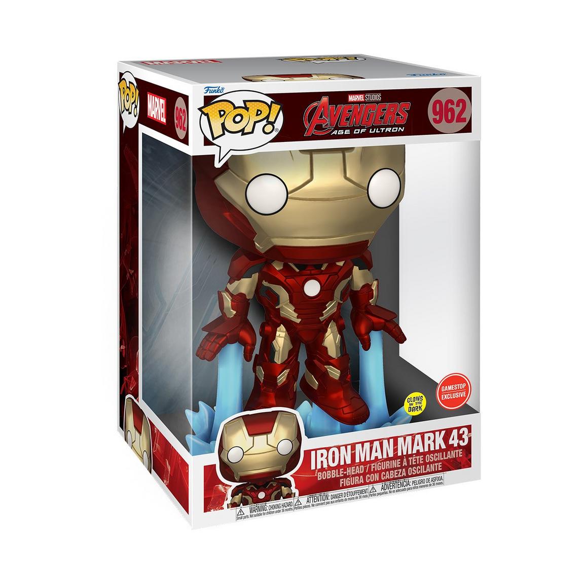 Funko Pop! Jumbo: Iron Man Glow in the Dark 10-Inch Vinyl Figure GameStop Exclusive