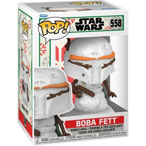 Star Wars Holiday Boba Fett Snowman POP! Vinyl Figure #558