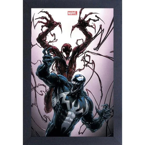 Venom and Carnage Jump Scare Framed Art Print