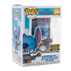 Lilo & Stitch Stitch with Ukulele Diamond Glitter Pop! Vinyl Figure - EE Exclusive
